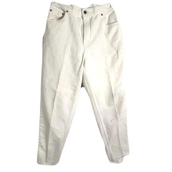 Levis Womens 551 White Relaxed Fit Tapered Leg Jeans Size 12 Medium - Picture 2 of 7